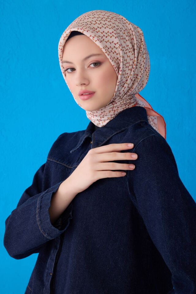 Belli İpek Eşarp 2025 İlkbahar-Yaz - 4128D-82 - Tivil