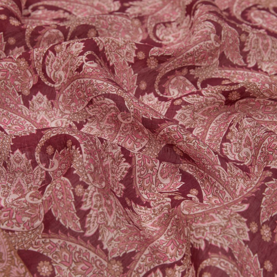 İpekevi Kum Beji Mezopotamya Model 03 Desenli Tensel Şal 02886