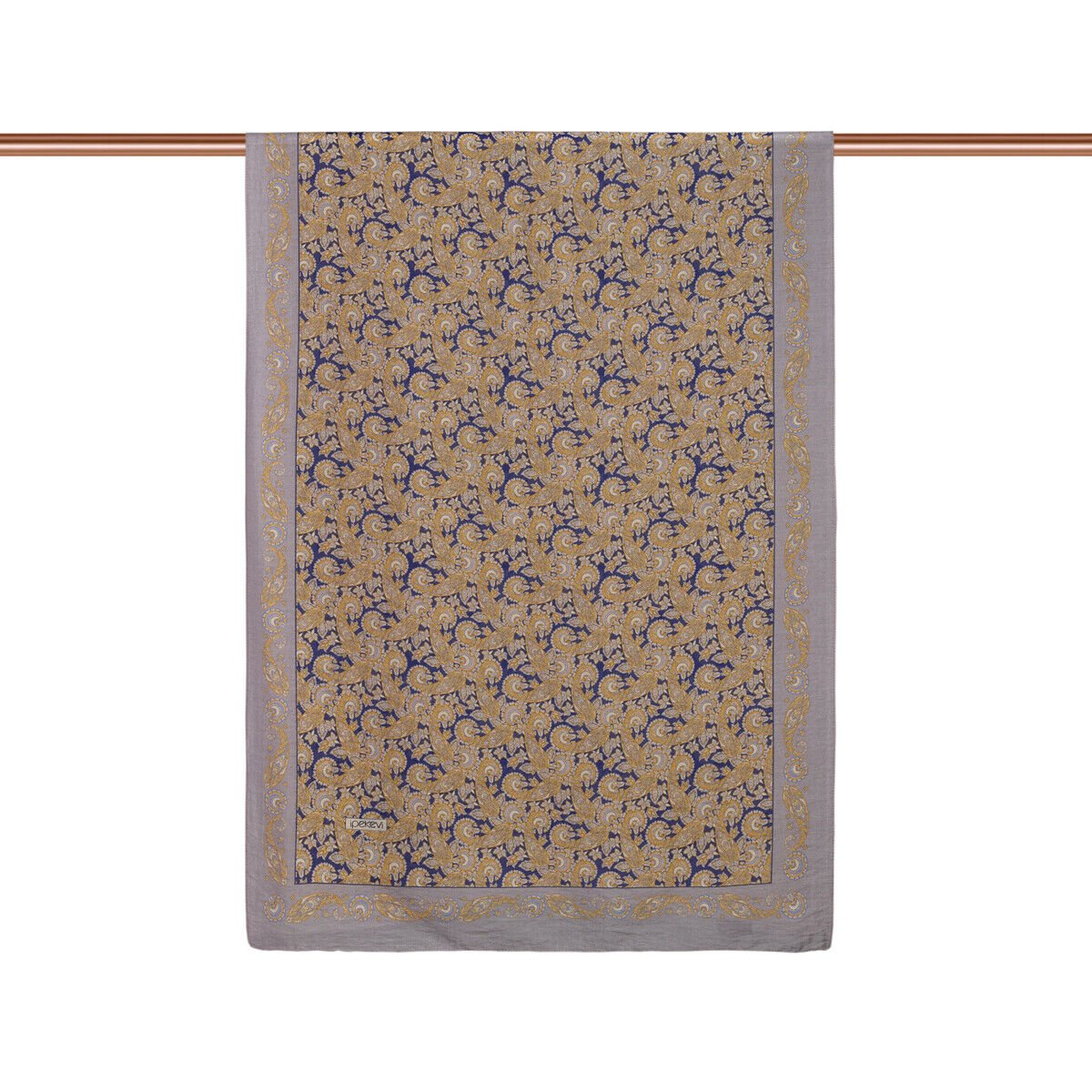 İpekevi Taş Mezopotamya Model 02 Desenli Tencel Şal 02885