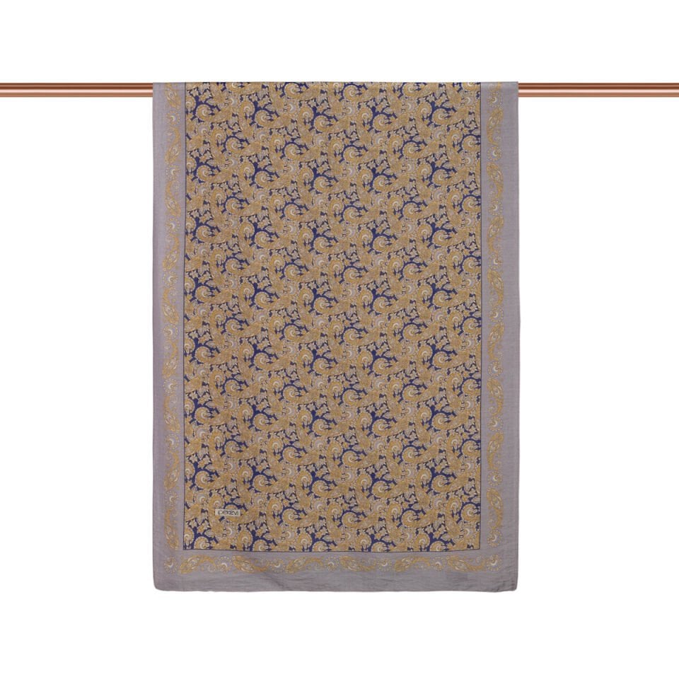 İpekevi Taş Mezopotamya Model 02 Desenli Tencel Şal 02885