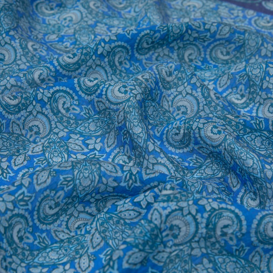 İpekevi Indigo Mezopotamya Model 02 Desenli Tencel Sal 02885