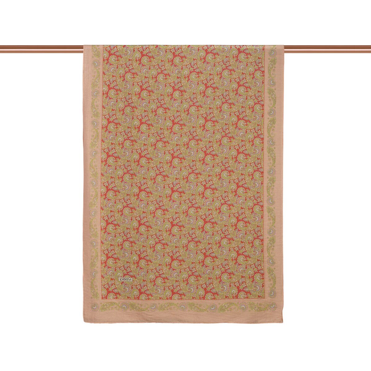 İpekevi Pudra Mezopotamya Model 02 Desenli Tencel Sal 02885