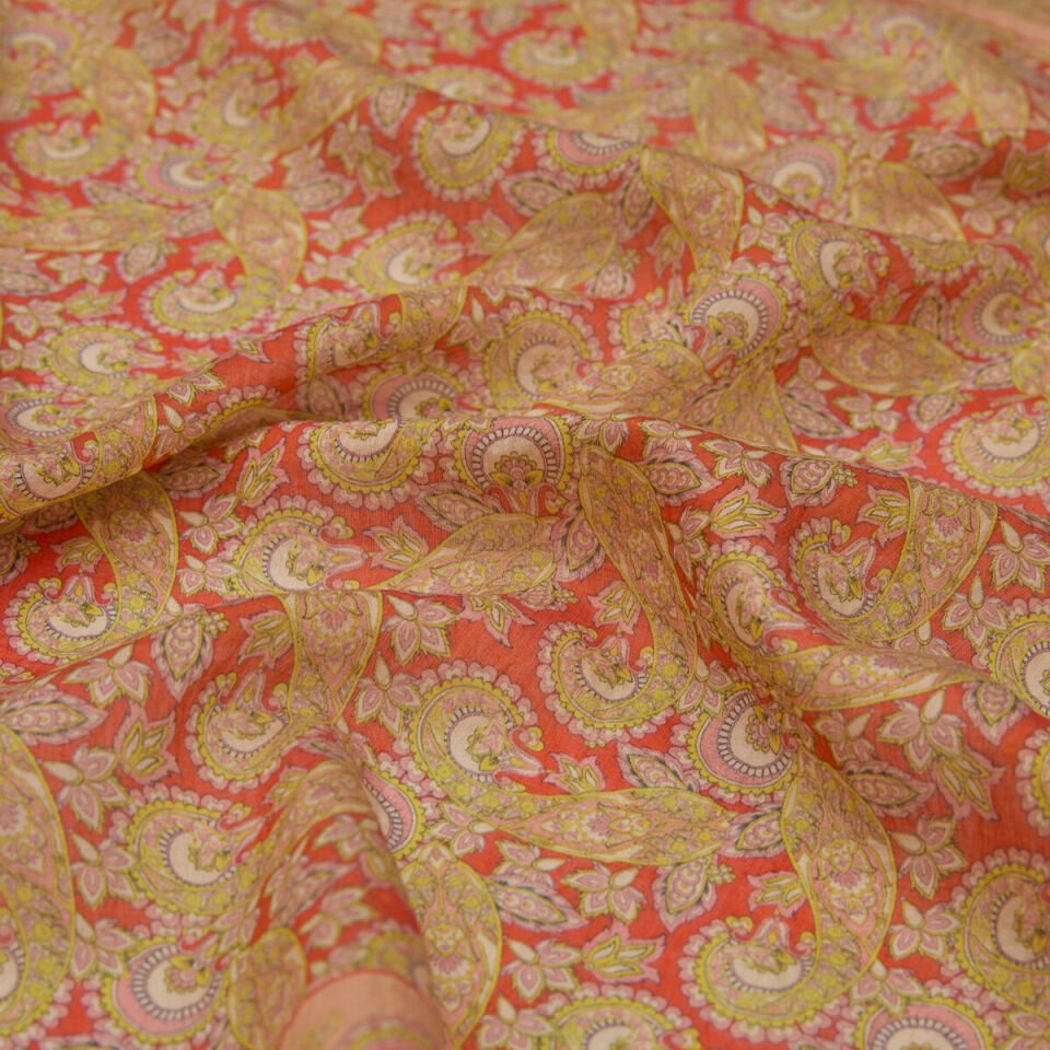 İpekevi Pudra Mezopotamya Model 02 Desenli Tencel Sal 02885