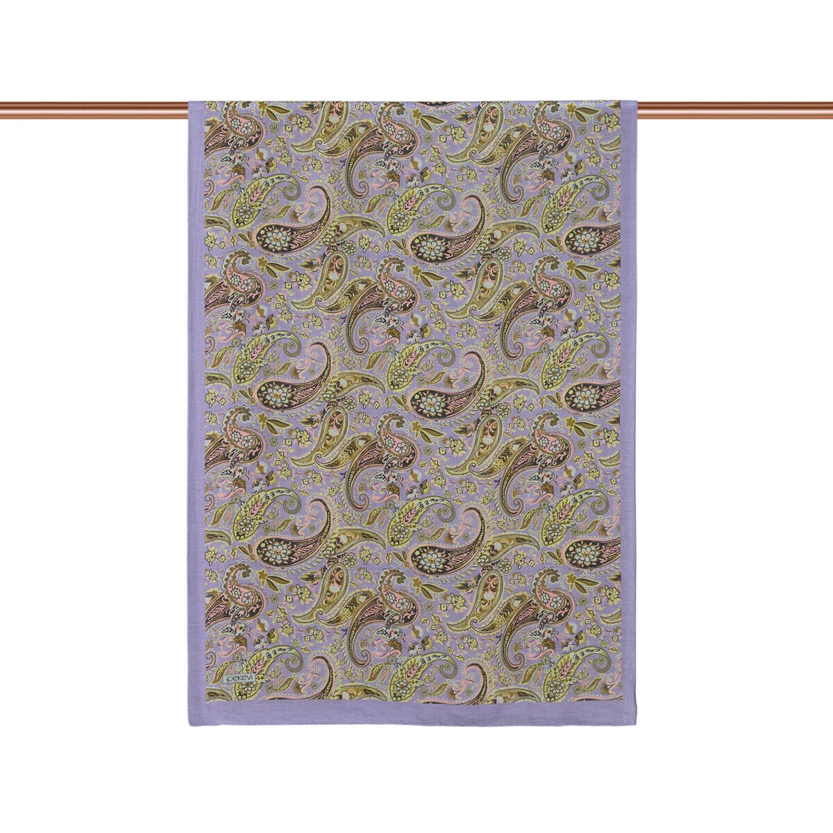İpekevi Lila Sarı Mezopotamya Model 05 Desenli Tensel Şal 02889