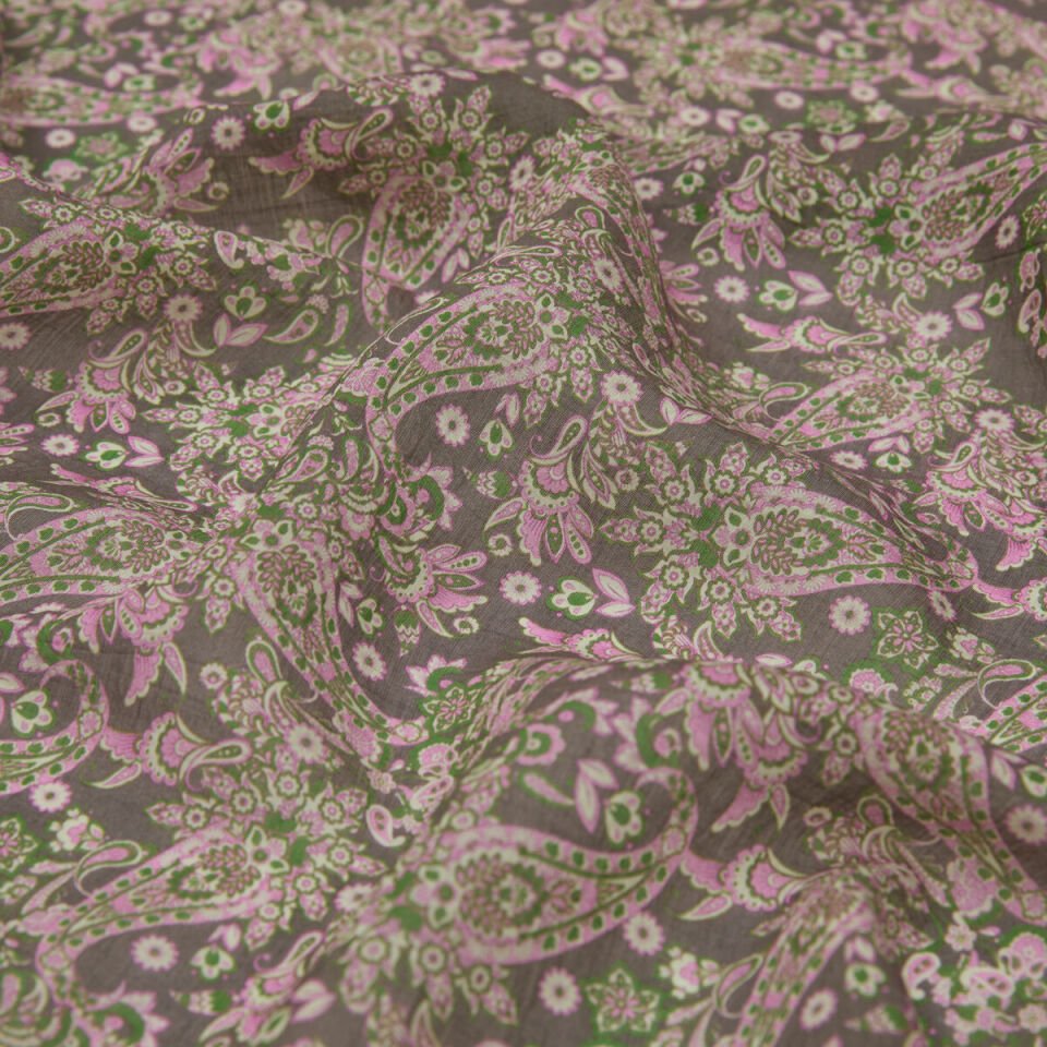 İpekevi Antrasit Mezopotamya Model 06 Desenli Tensel Şal 02890