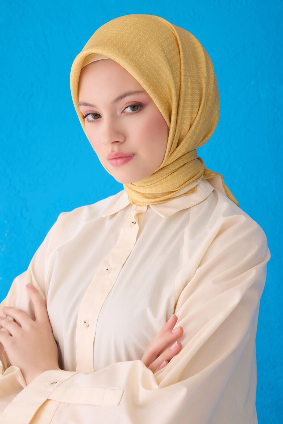 Belli İpek Eşarp 2025 İlkbahar-Yaz - 4104D-53- Tivil