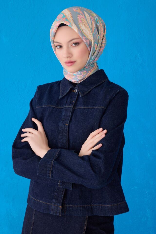 Belli İpek Eşarp 2025 İlkbahar-Yaz - 4111D-28 - Tivil