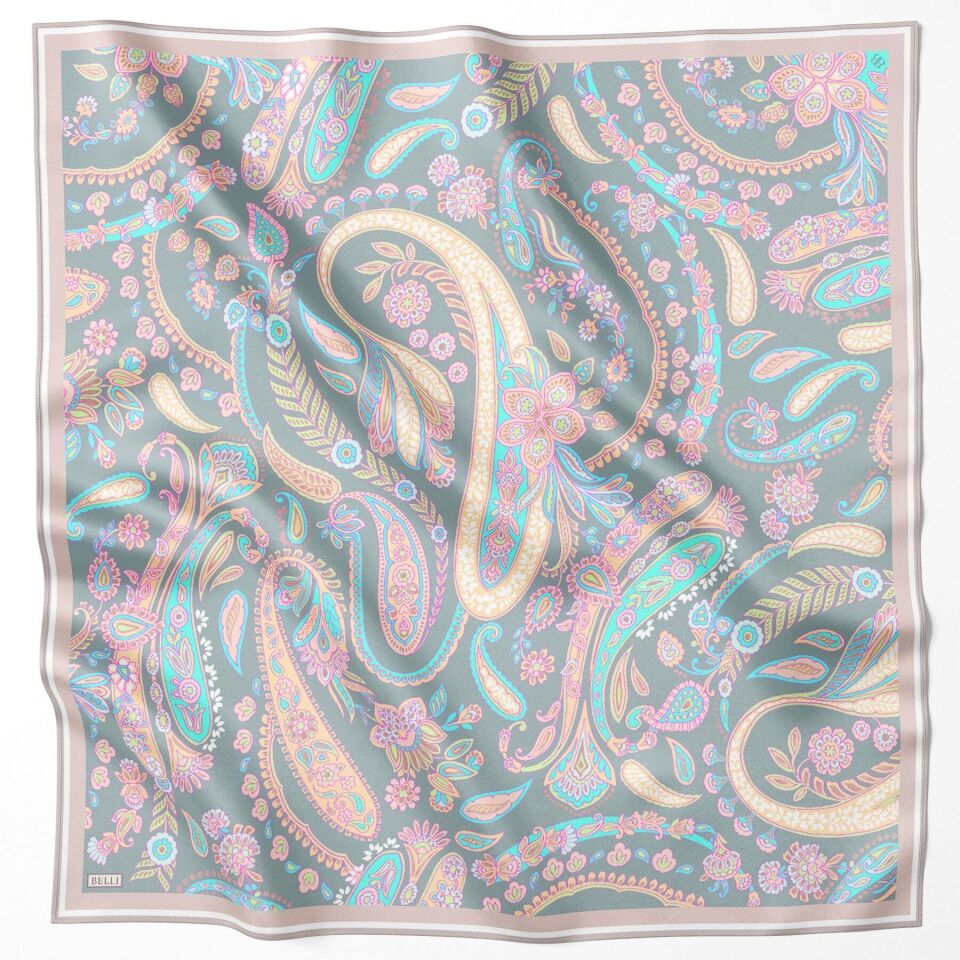 Belli İpek Eşarp 2025 İlkbahar-Yaz - 4111D-28 - Tivil