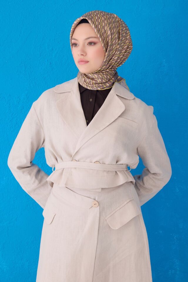 Belli İpek Eşarp 2025 İlkbahar-Yaz - 4124D- 36-Tivil