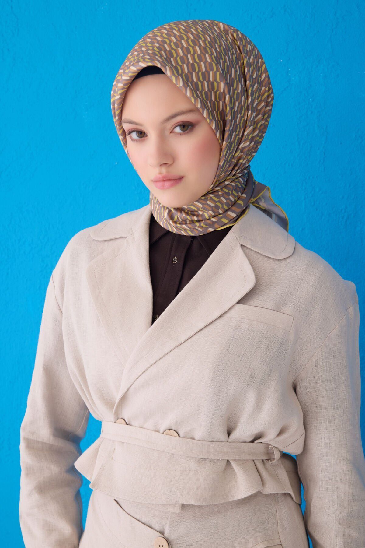 Belli İpek Eşarp 2025 İlkbahar-Yaz - 4124D- 36-Tivil