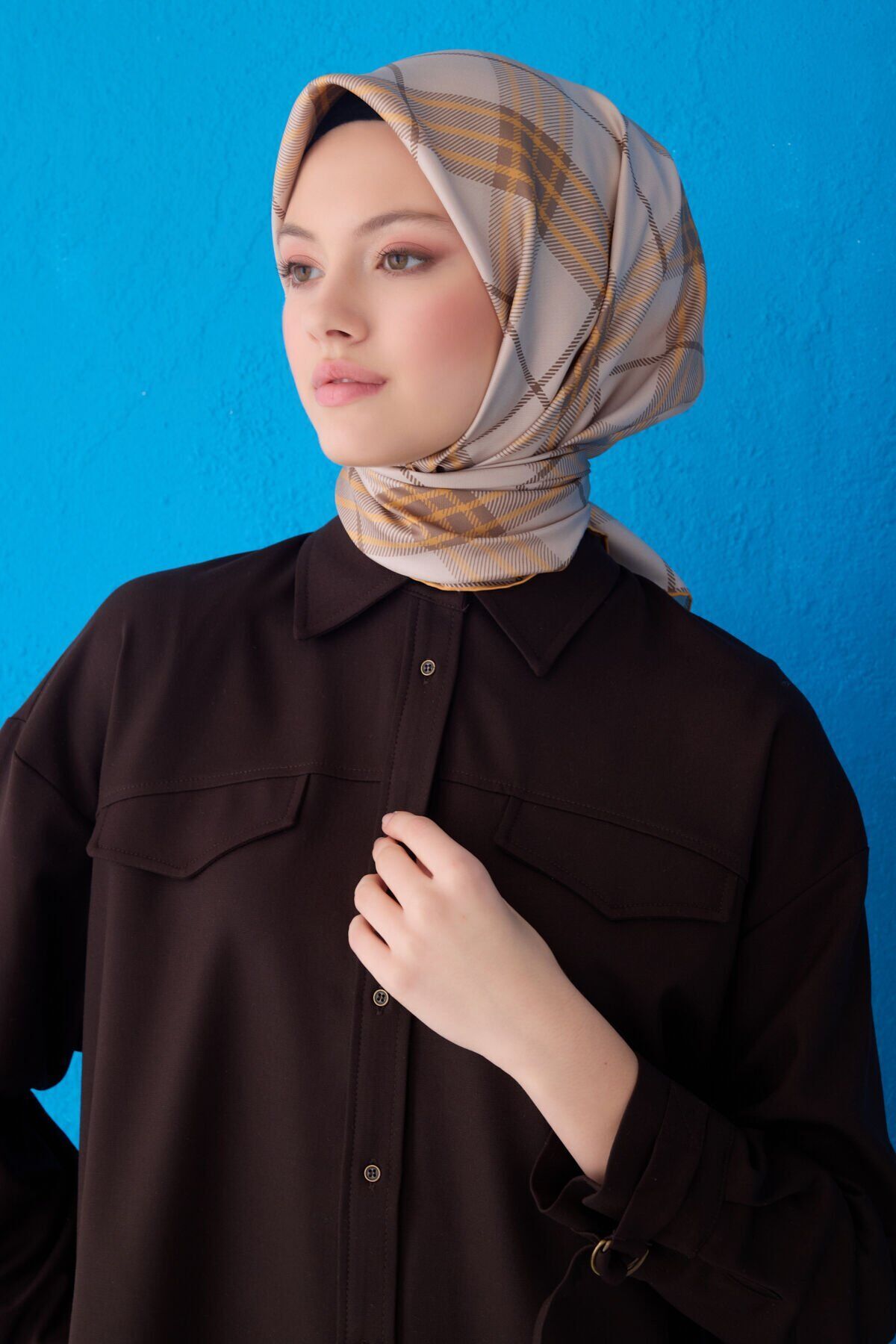 Belli İpek Eşarp 2025 İlkbahar-Yaz - 4122D-01 - Tivil