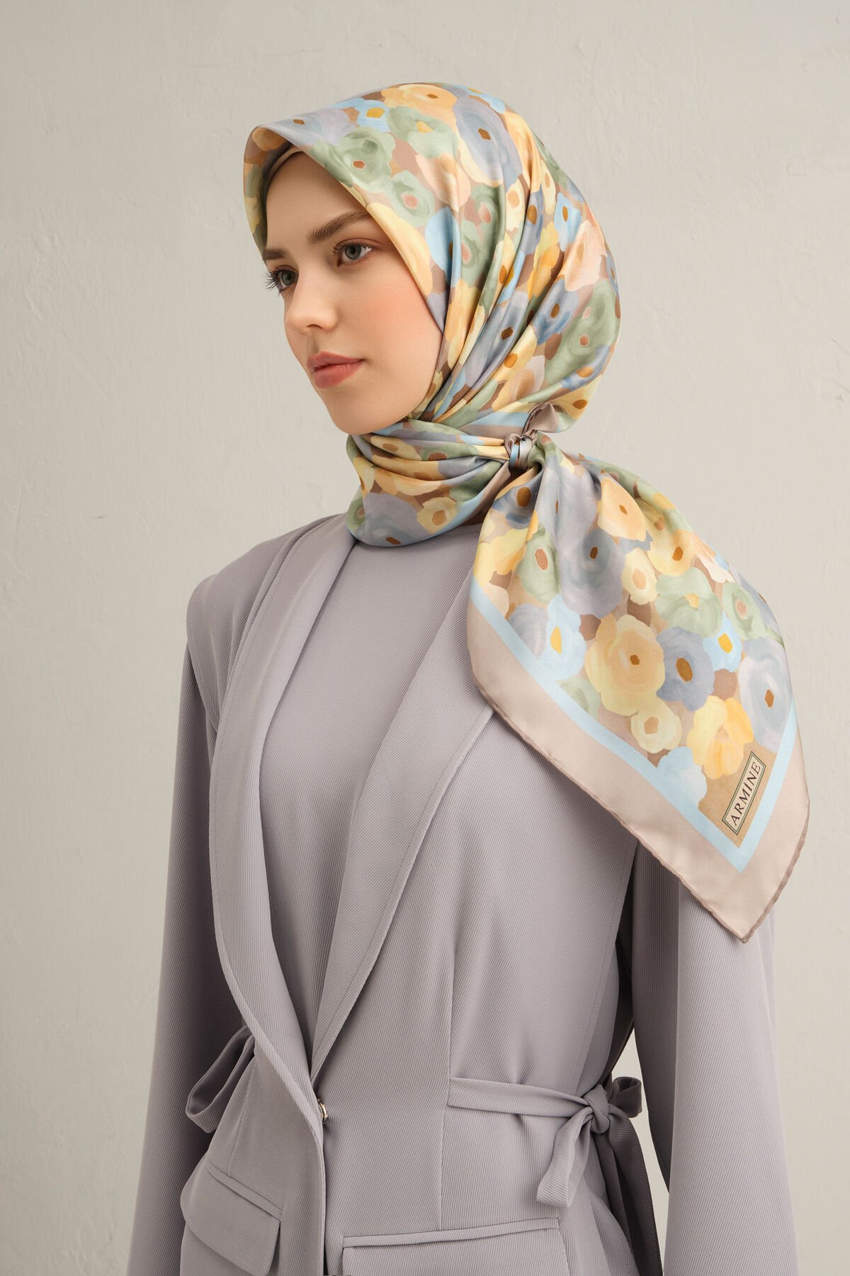 Armine İpek Eşarp 2025 İlkbahar-Yaz - 9300D-03 - Tivil