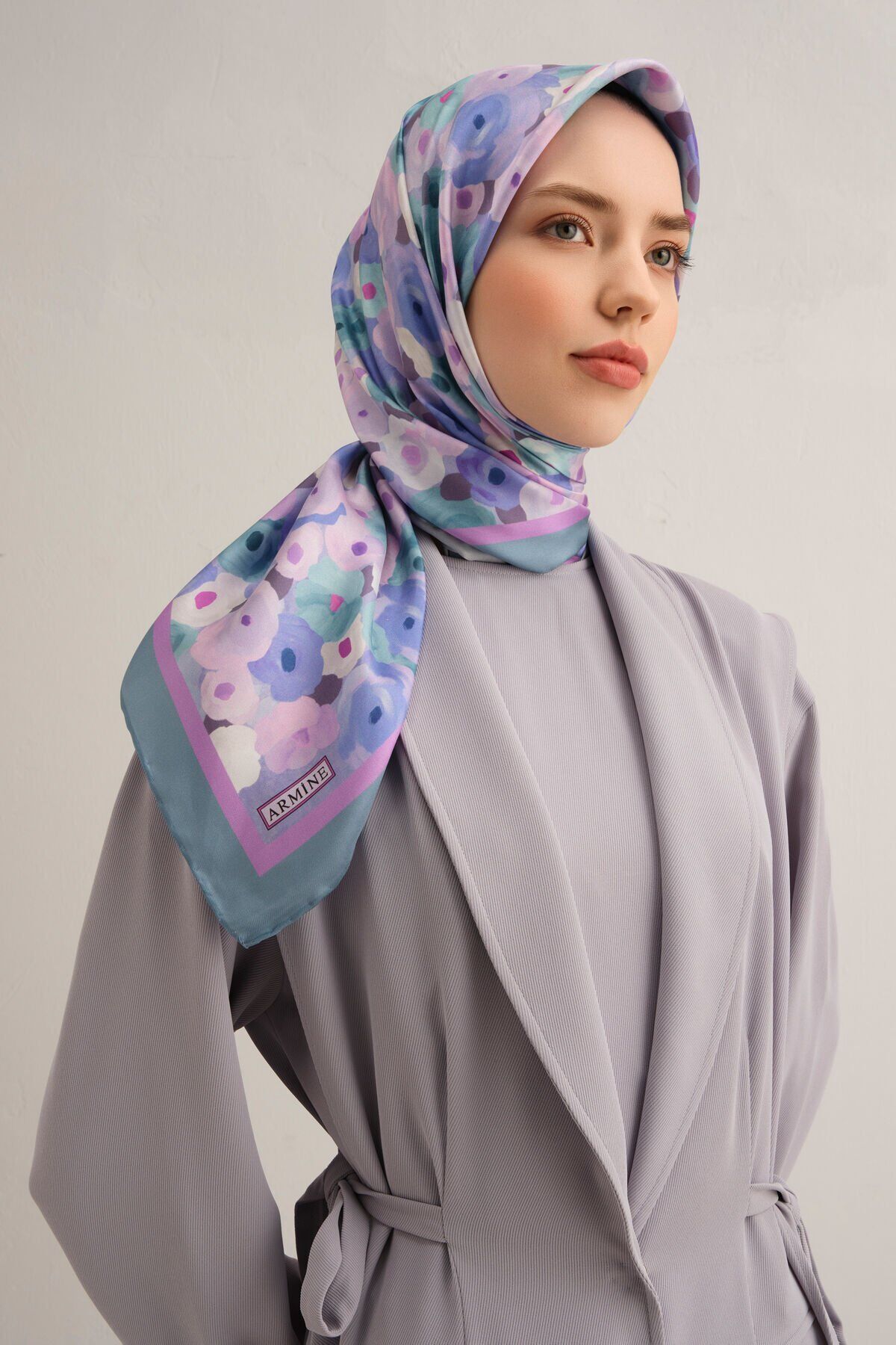 Armine İpek Eşarp 2025 İlkbahar-Yaz - 9300D-57 - Tivil