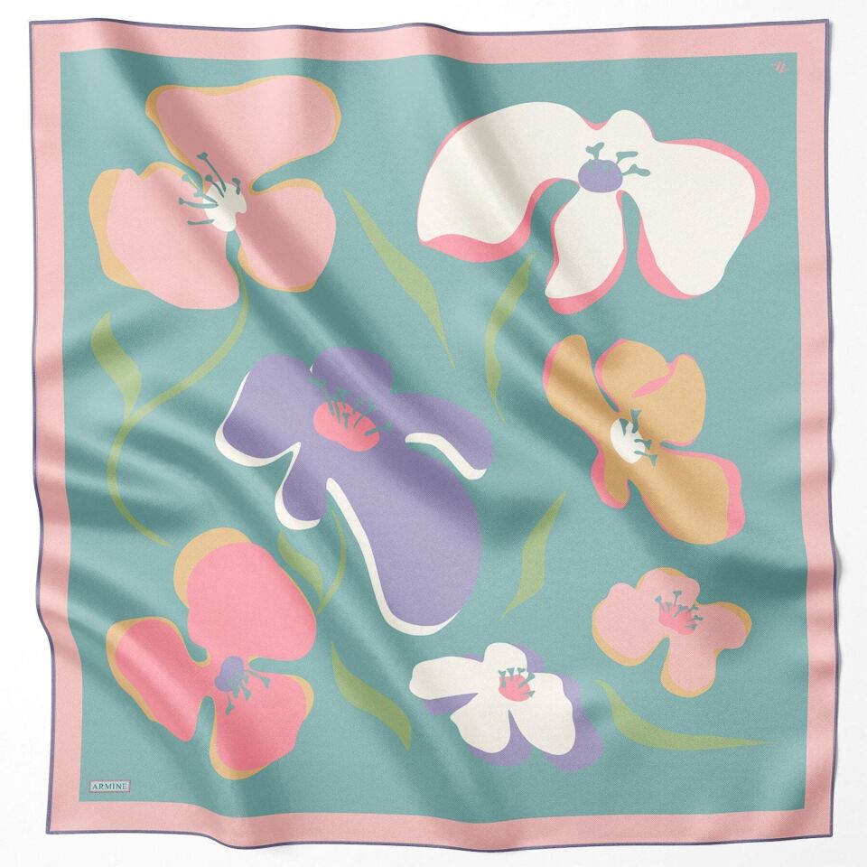 Armine İpek Eşarp 2025 İlkbahar-Yaz - 9317D-01 - Tivil