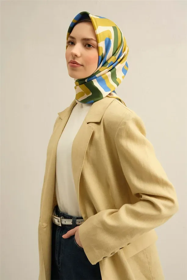 Armine İpek Eşarp 2025 İlkbahar-Yaz - 9303D-01 - Tivil