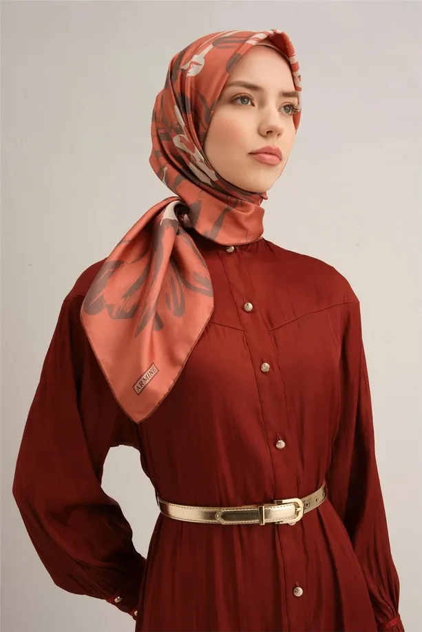 Armine İpek Eşarp 2025 İlkbahar-Yaz - 9322D-55 - Tivil