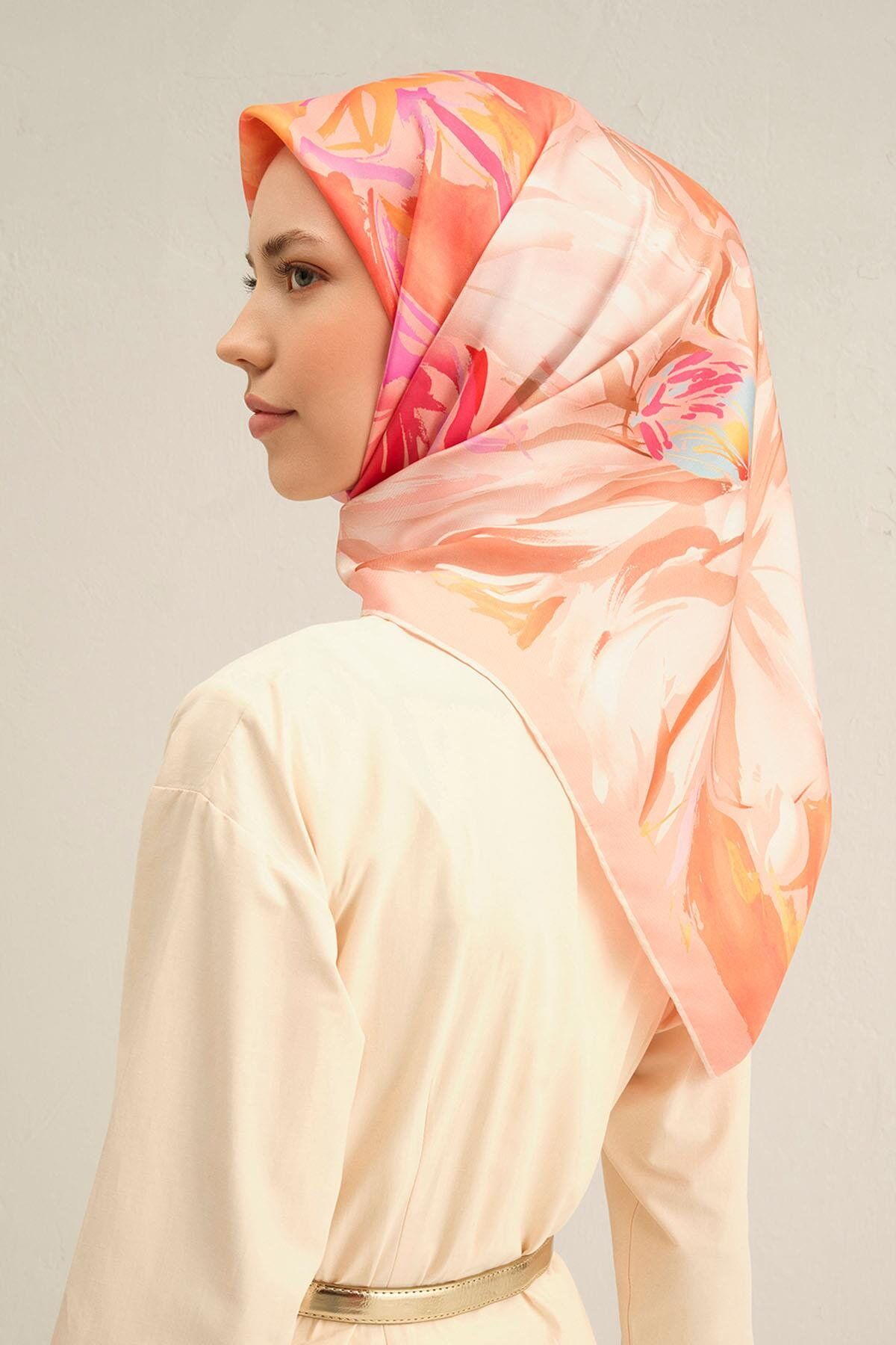Armine İpek Eşarp 2025 İlkbahar-Yaz - 9337D-82 - Tivil