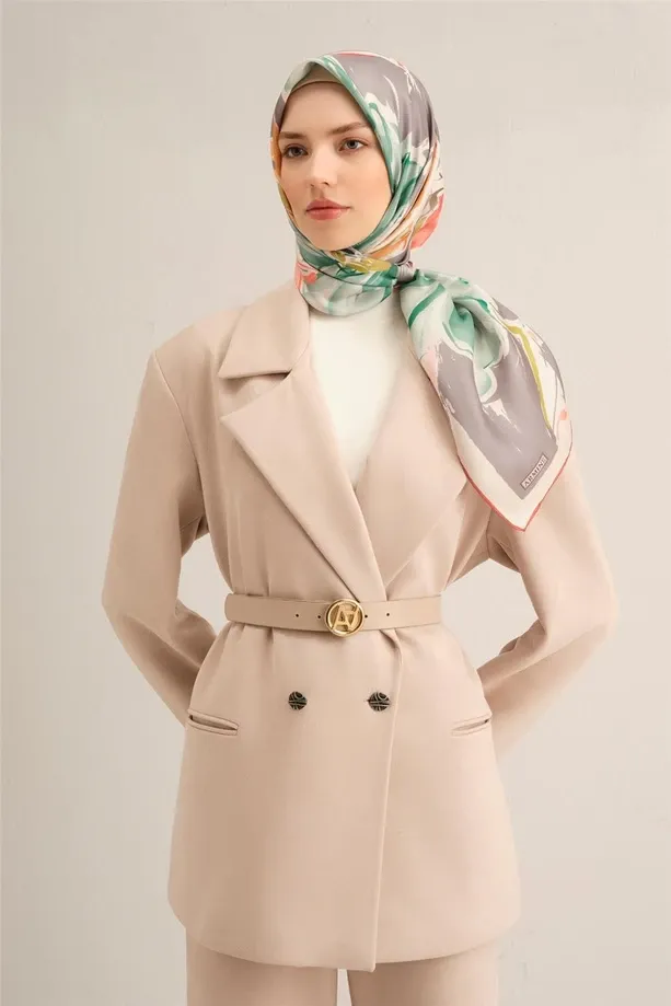 Armine İpek Eşarp 2025 İlkbahar-Yaz - 9337D-01 - Tivil