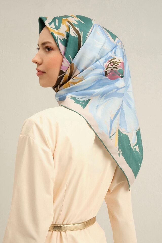 Armine İpek Eşarp 2025 İlkbahar-Yaz - 9337D-50 -Tivil