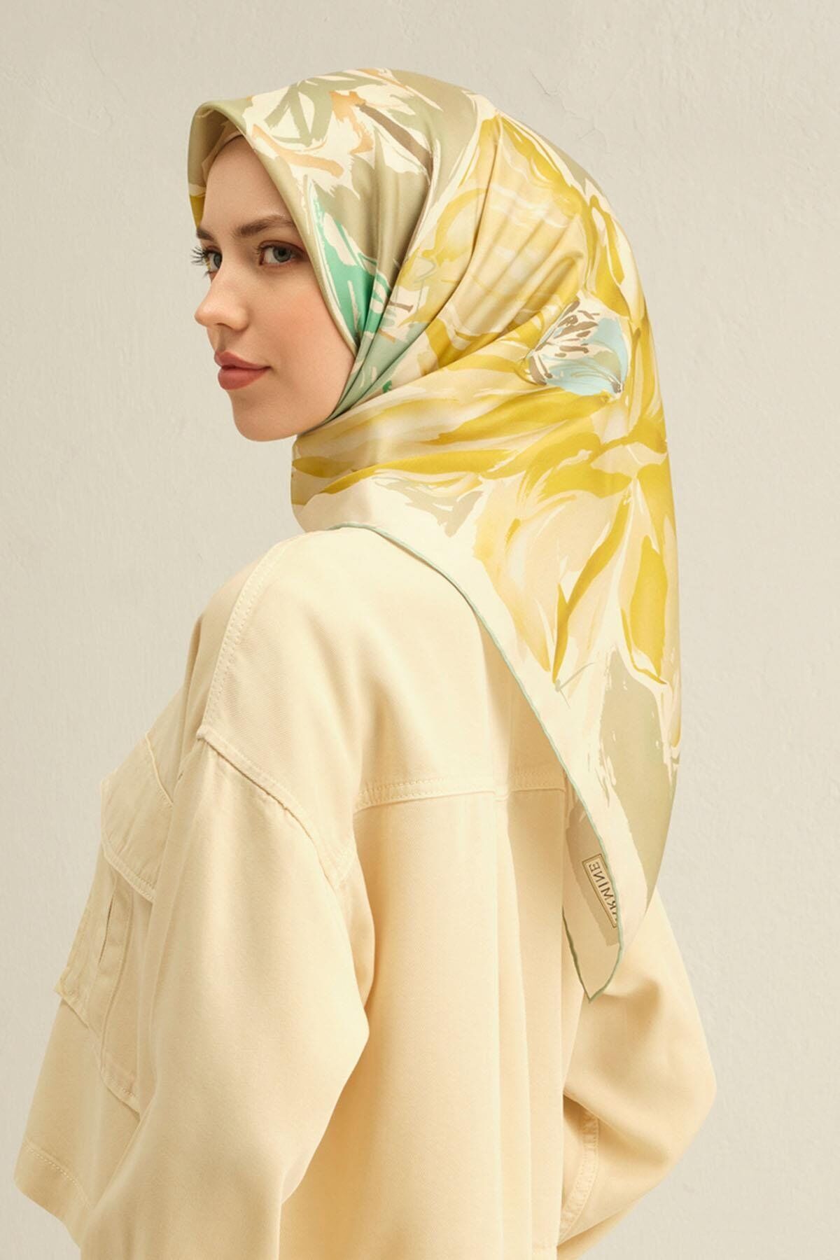 Armine İpek Eşarp 2025 İlkbahar-Yaz - 9337D-83 -Tivil