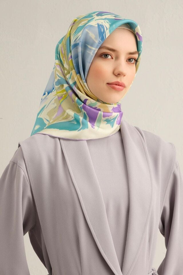 Armine İpek Eşarp 2025 İlkbahar-Yaz - 9337D-80 -Tivil