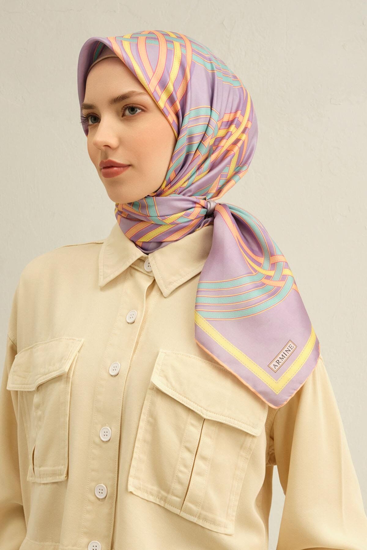 Armine İpek Eşarp 2025 İlkbahar-Yaz - 9333D-51 - Tivil