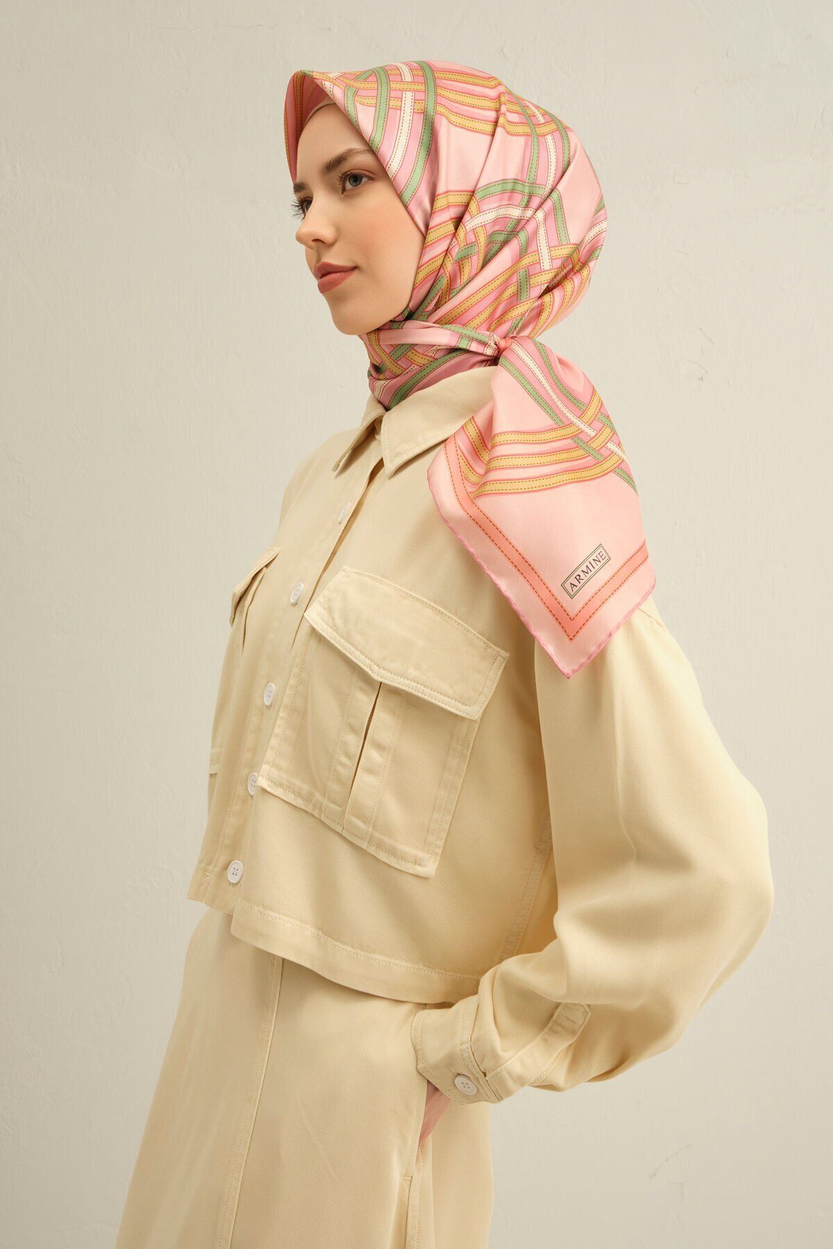 Armine İpek Eşarp 2025 İlkbahar-Yaz - 9333D-06 - Tivil