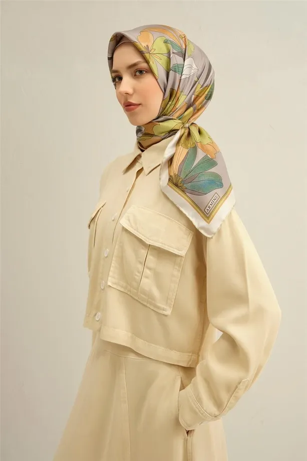 Armine İpek Eşarp 2025 İlkbahar-Yaz - 9312D-55 - Tivil