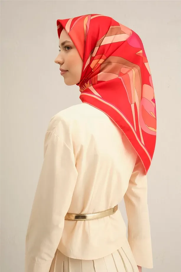 Armine İpek Eşarp 2025 İlkbahar-Yaz - 9302D-02- Tivil