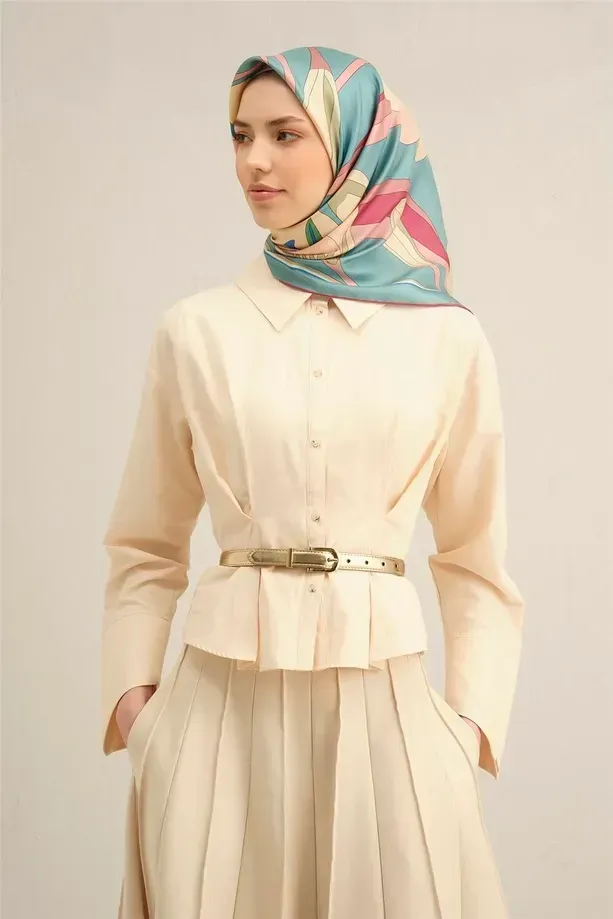 Armine İpek Eşarp 2025 İlkbahar-Yaz - 9302D-54- Tivil