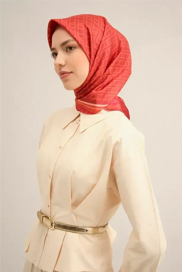 Armine İpek Eşarp 2025 İlkbahar-Yaz - 9301D-04 - Tivil