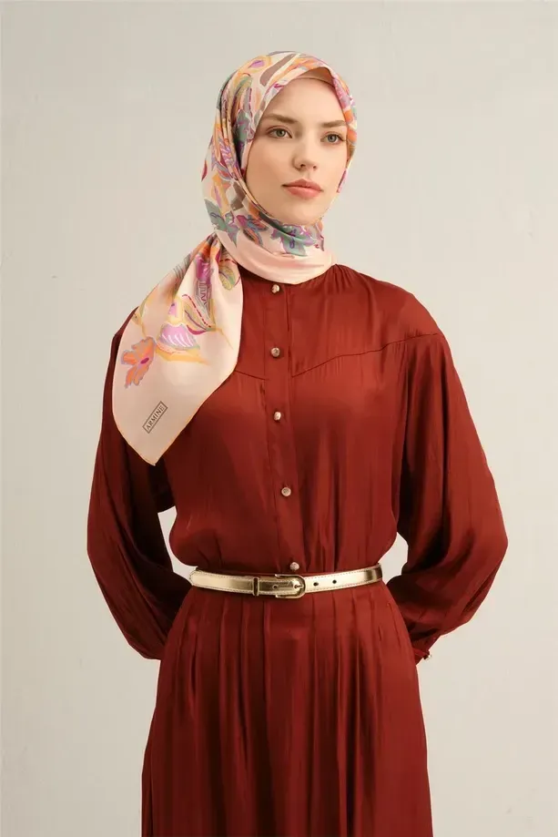 Armine İpek Eşarp 2025 İlkbahar-Yaz - 9332D-56 - Tivil