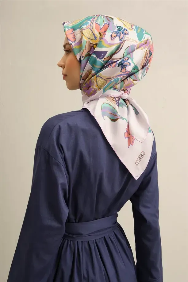 Armine İpek Eşarp 2025 İlkbahar-Yaz - 9332D-33 - Tivil