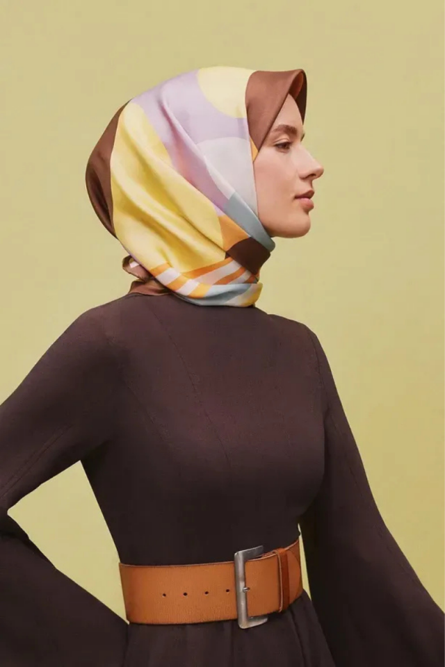Armine İpek Eşarp 2025 İlkbahar-Yaz - 9313D-81- Tivil