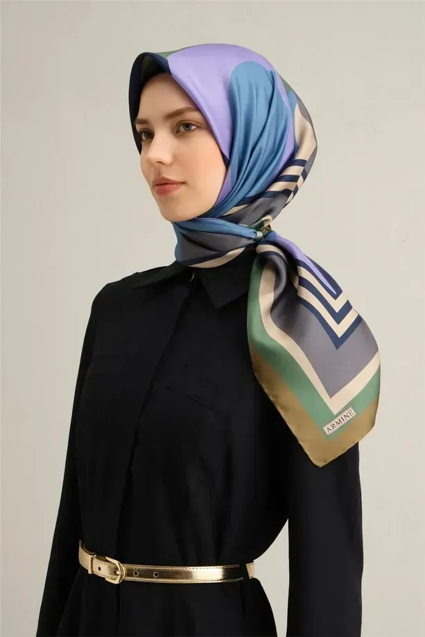 Armine İpek Eşarp 2025 İlkbahar-Yaz - 9313D-82- Tivil