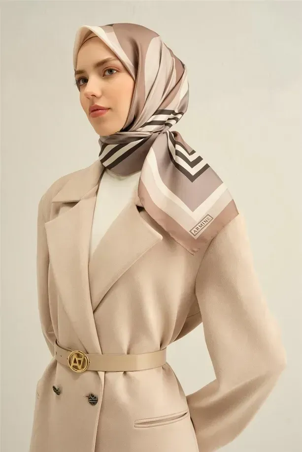 Armine İpek Eşarp 2025 İlkbahar-Yaz - 9313D-84- Tivil