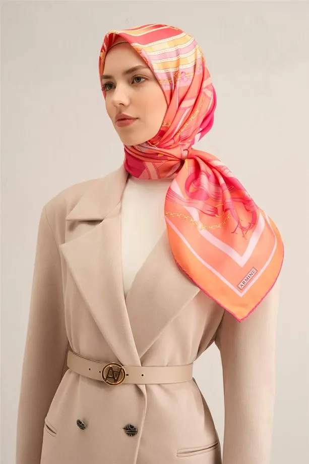 Armine İpek Eşarp 2025 İlkbahar-Yaz - 9315D-58 - Tivil