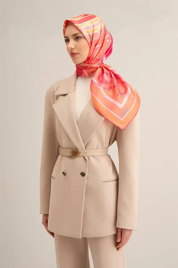 Armine İpek Eşarp 2025 İlkbahar-Yaz - 9315D-58 - Tivil