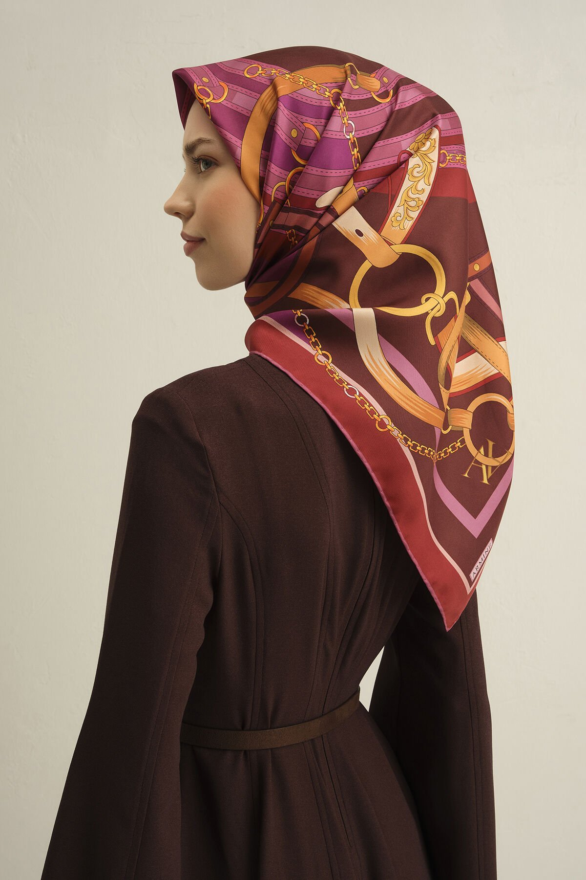 Armine İpek Eşarp 2025 İlkbahar-Yaz - 9315D-54- Sura