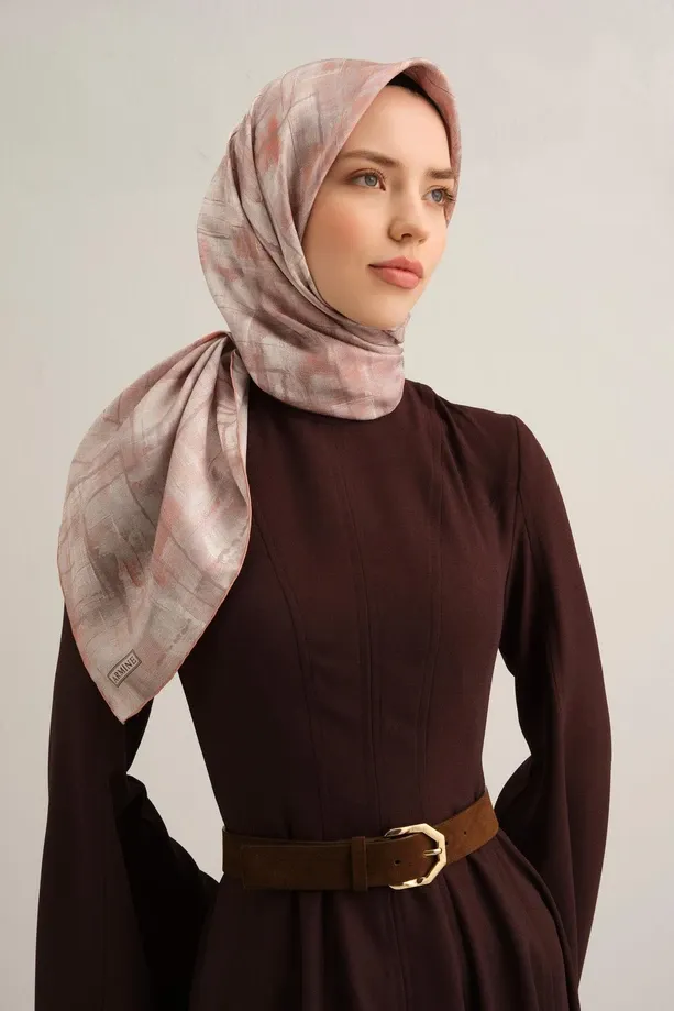 Armine İpek Eşarp 2025 İlkbahar-Yaz - 9339D-82 - Sura