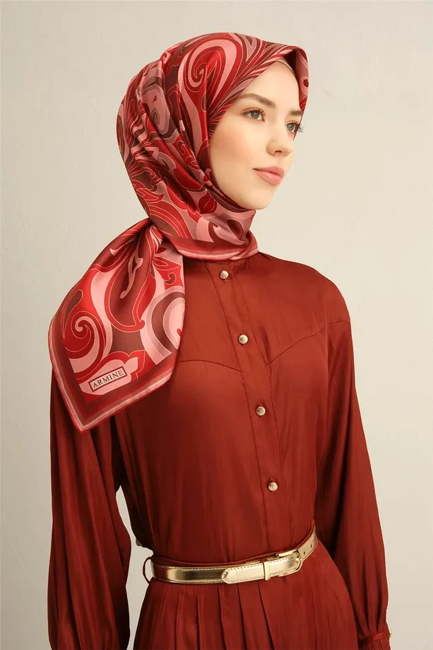 Armine İpek Eşarp 2025 İlkbahar-Yaz - 9323D-86 - Sura