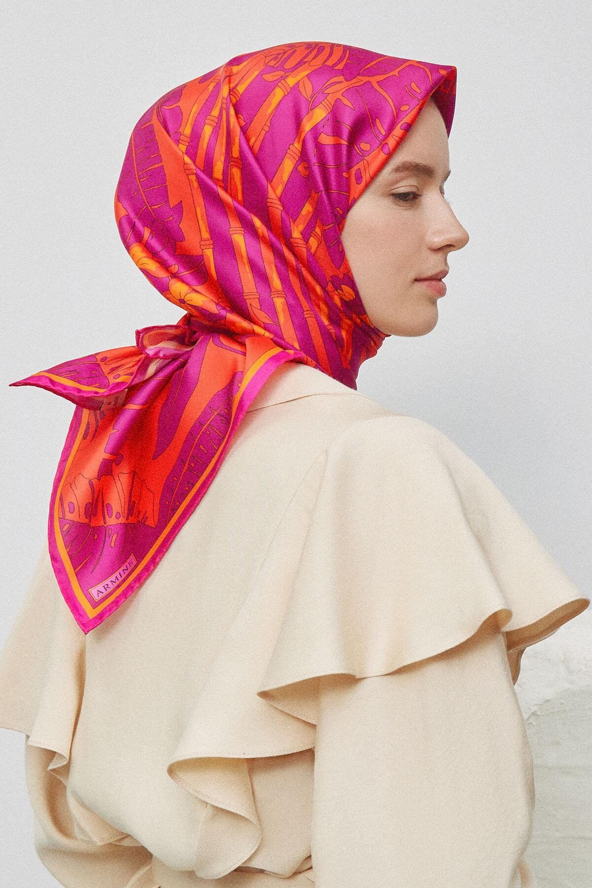 Armine İpek Eşarp 2025 İlkbahar-Yaz - 9323D- 07- Tivil