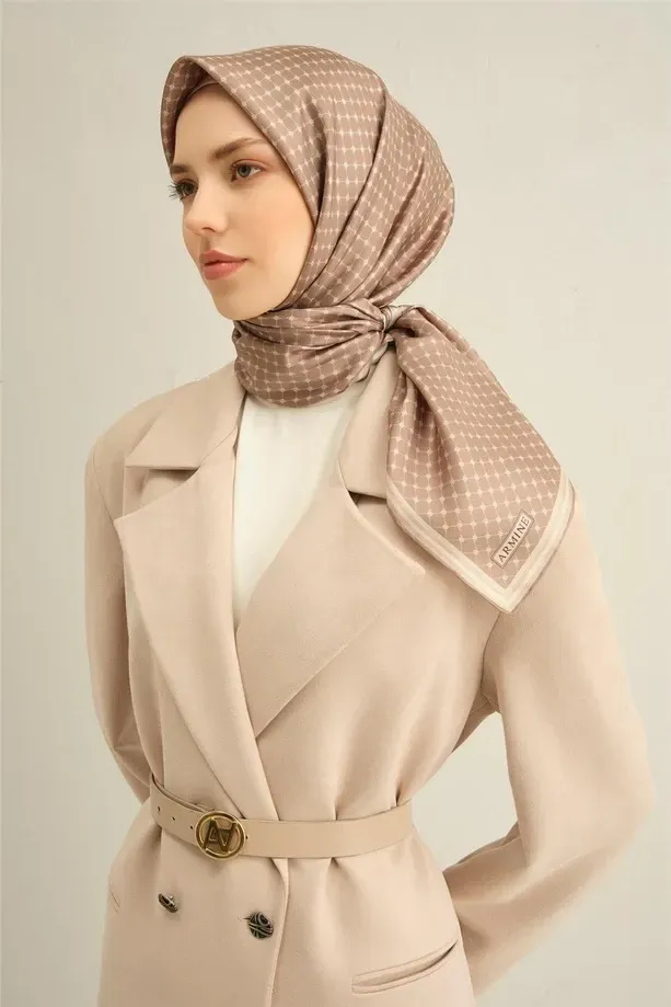Armine İpek Eşarp 2025 İlkbahar-Yaz - 9345D-12 - Tivil