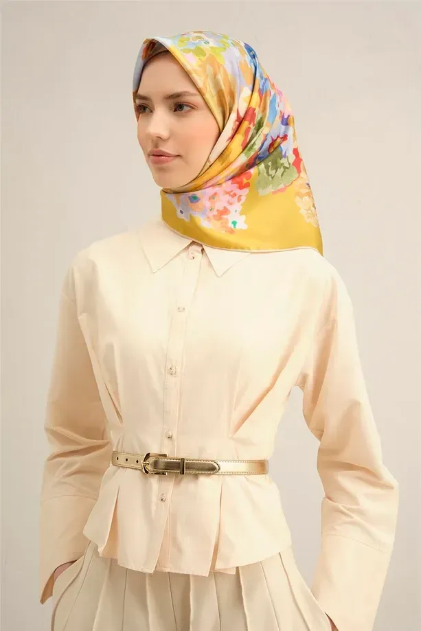 Armine İpek Eşarp 2025 İlkbahar-Yaz - 9334D-59 - Tivil