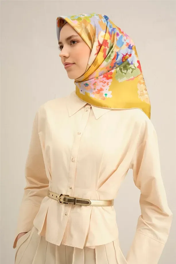 Armine İpek Eşarp 2025 İlkbahar-Yaz - 9334D-59 - Tivil