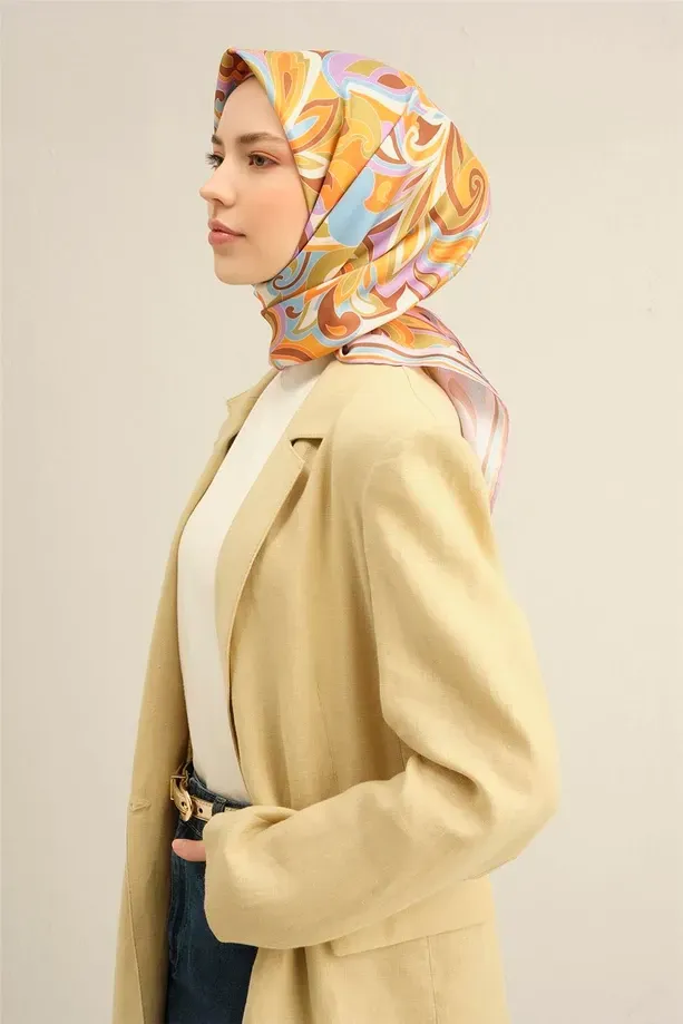 Armine İpek Eşarp 2025 İlkbahar-Yaz - 9323D-37 -Tivil
