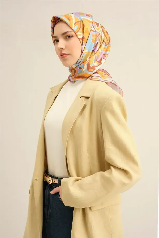 Armine İpek Eşarp 2025 İlkbahar-Yaz - 9323D-37 -Tivil