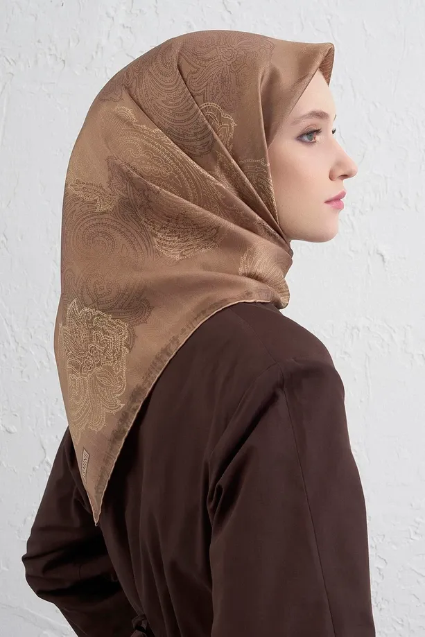 Armine İpek Eşarp 2025/2026 Sonbahar Kış - 9428D-38 - Tivil - Paisley Desen