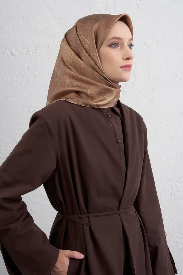 Armine İpek Eşarp 2025/2026 Sonbahar Kış - 9428D-38 - Tivil - Paisley Desen