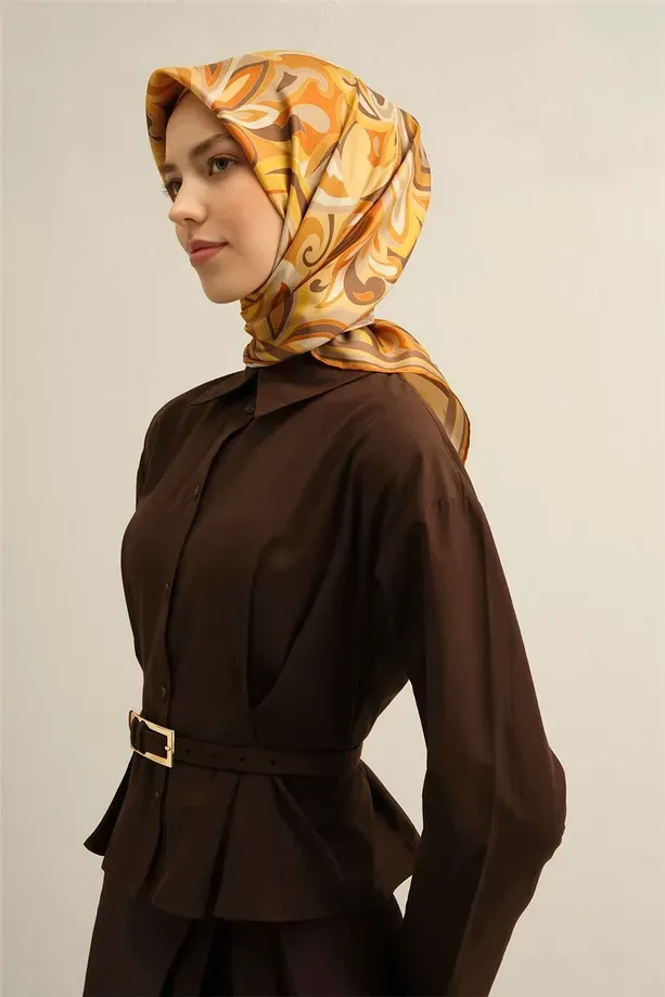 Armine İpek Eşarp 2025 İlkbahar-Yaz - 9323D-50 -Tivil